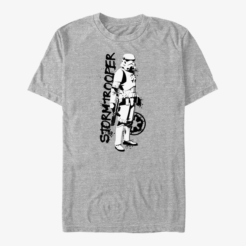 Тениски Merch Star Wars: The Mandalorian - Stormtrooper Splatter Unisex T-Shirt Heather Grey