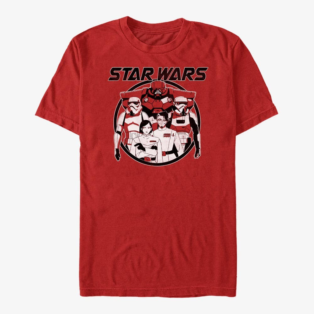 Тениски Merch Star Wars: Visions - Dark Side Anime Unisex T-Shirt Red