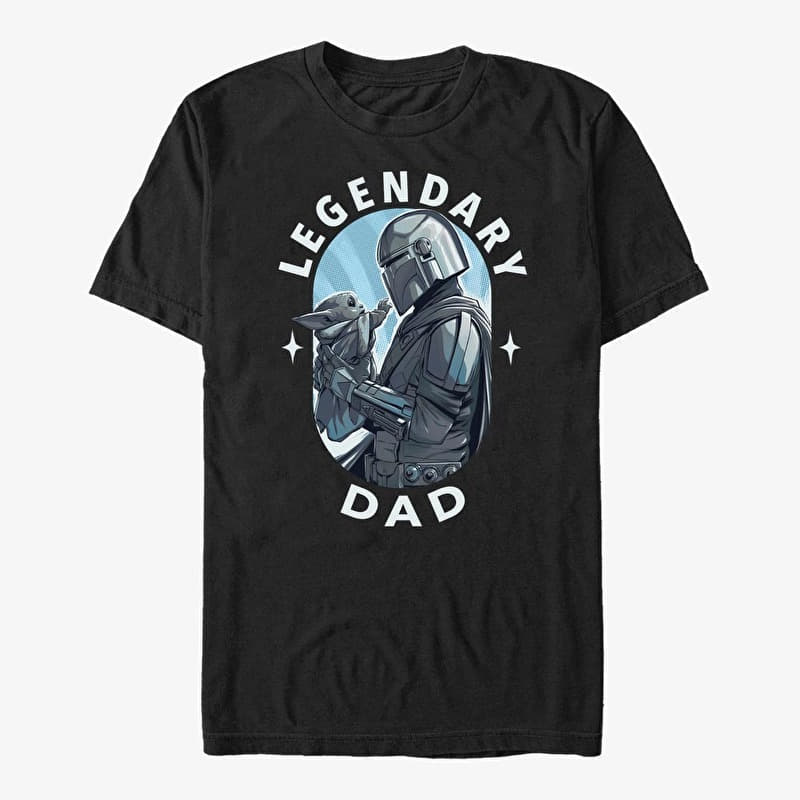 Majice Merch Star Wars: The Mandalorian - Legendary Dad Unisex T-Shirt Black