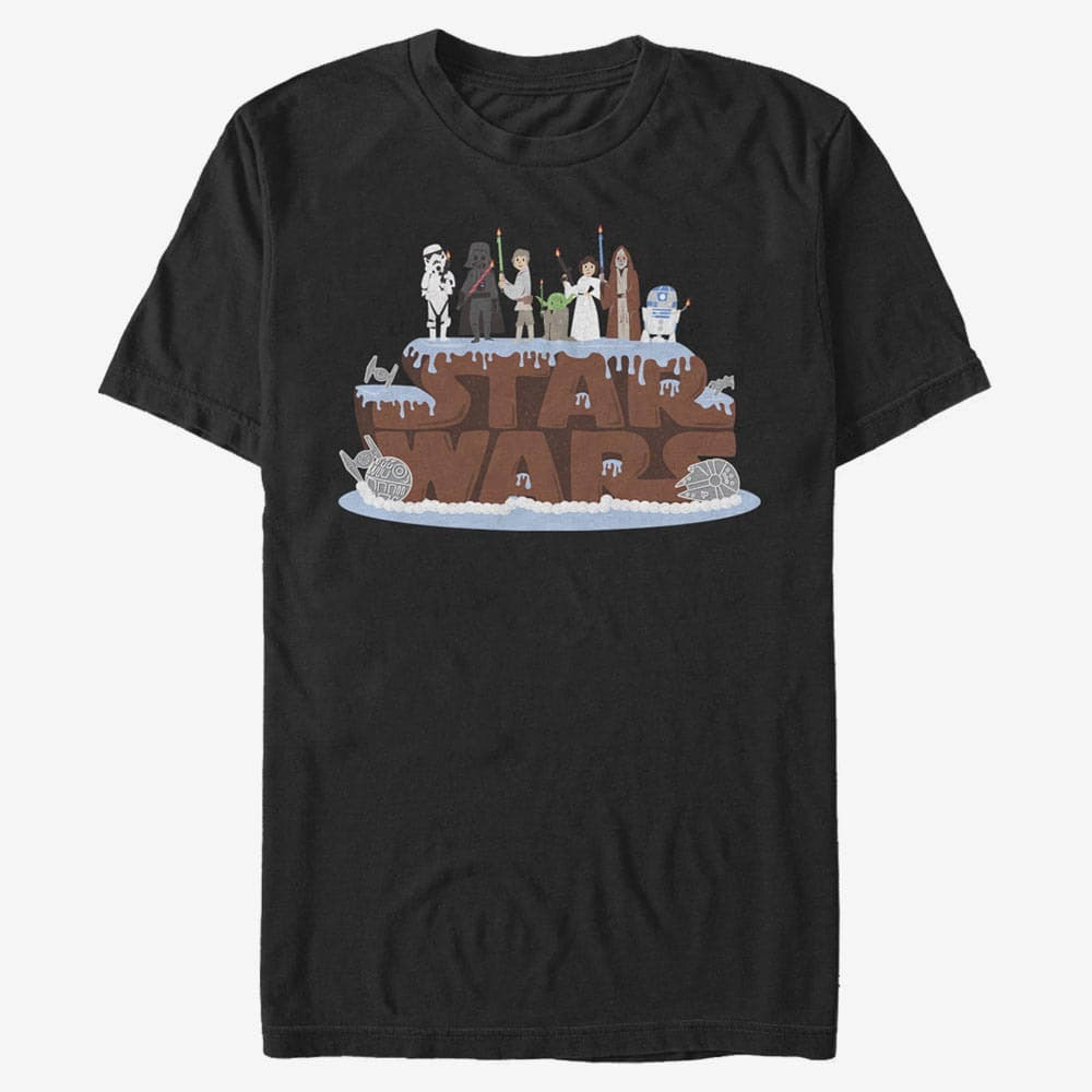 Тениски Merch Star Wars: Classic - Birthday Cake Unisex T-Shirt Black