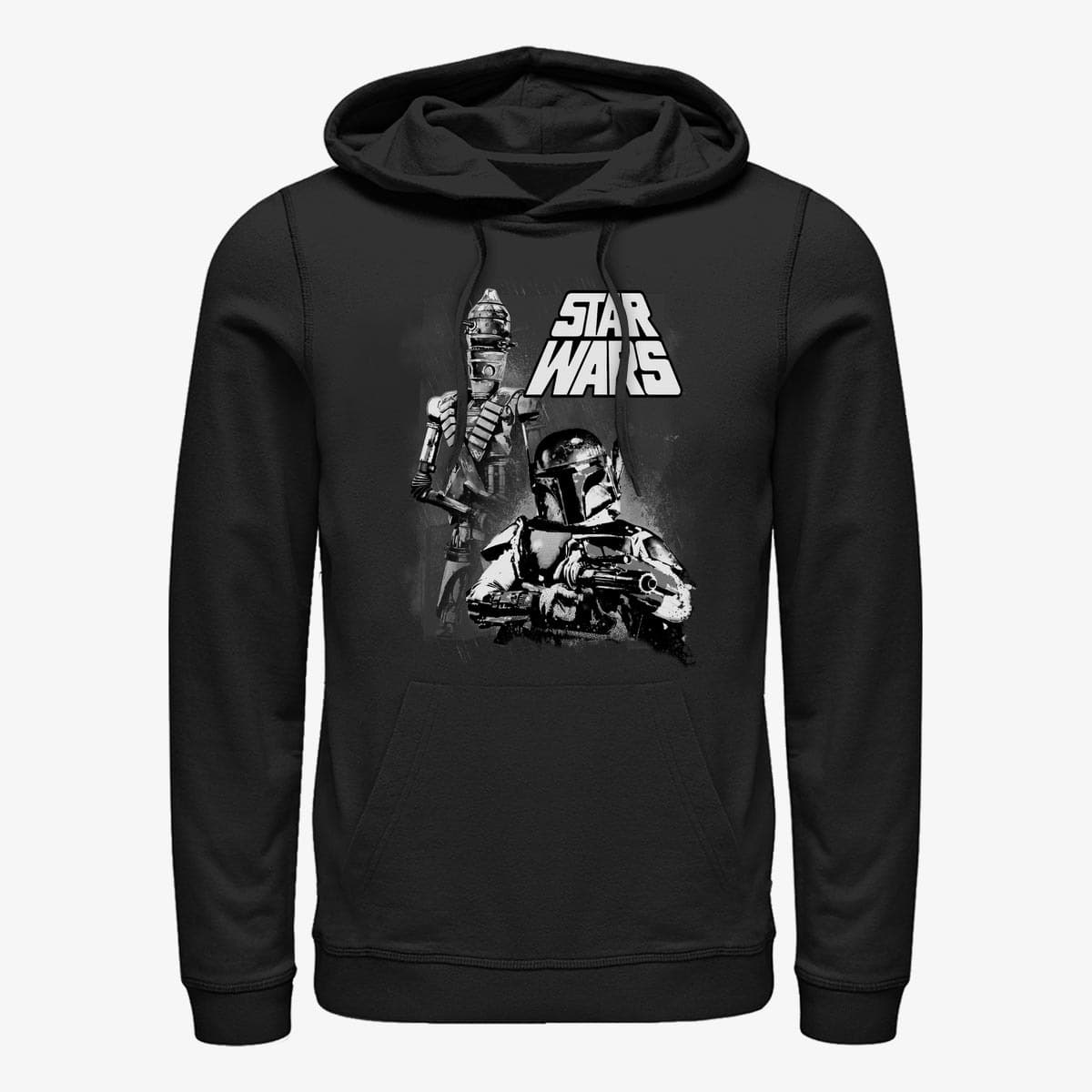 Džemperiai su gobtuvais ir džemperiai Merch Star Wars: Multiple Fanchise - Bounty Hunters Unisex Hoodie Black