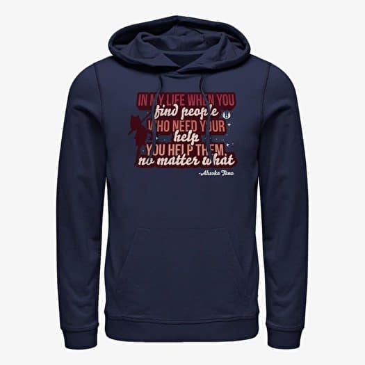 Sweatshirt Merch Star Wars: Clone Wars - Help Others Unisex Hoodie Navy Blue