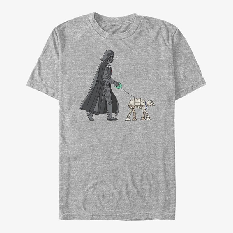 Póló Merch Star Wars: Classic - Vader Walker Unisex T-Shirt Heather Grey