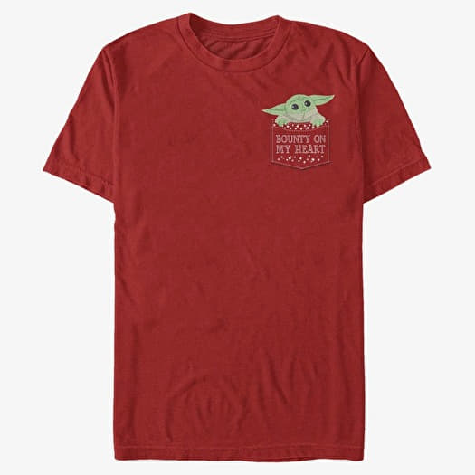 T-shirt Merch Star Wars: The Mandalorian - Bounty On My Heart Unisex T-Shirt Red