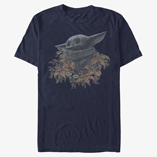 T-shirt Merch Star Wars: The Mandalorian - FLOWER CHILD Unisex T-Shirt Navy Blue