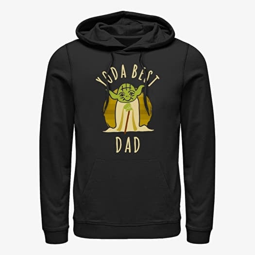Mikina Merch Star Wars: Classic - Best Dad Yoda Says Unisex Hoodie Black