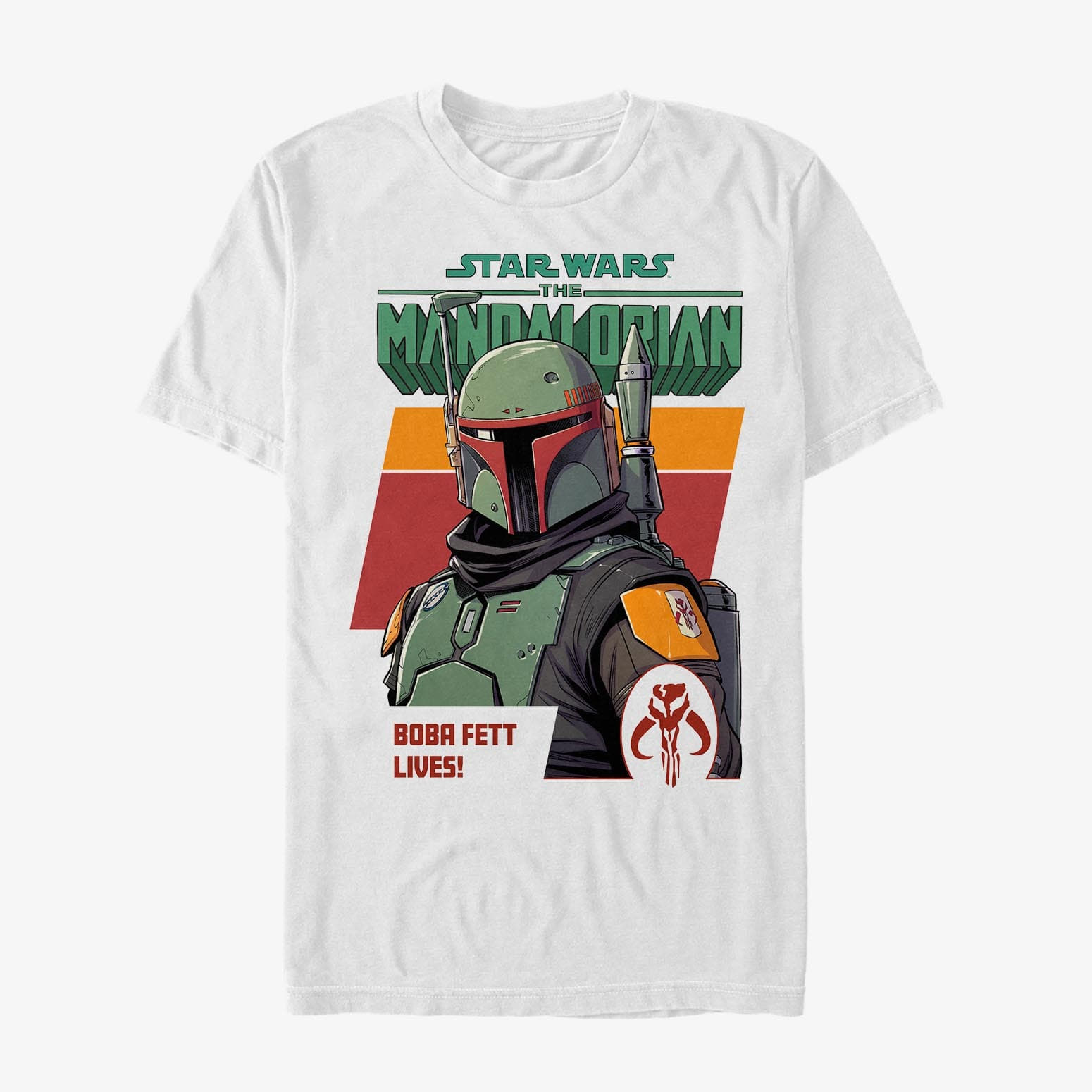 Тениски Merch Star Wars: The Mandalorian - Fett Lives Unisex T-Shirt White