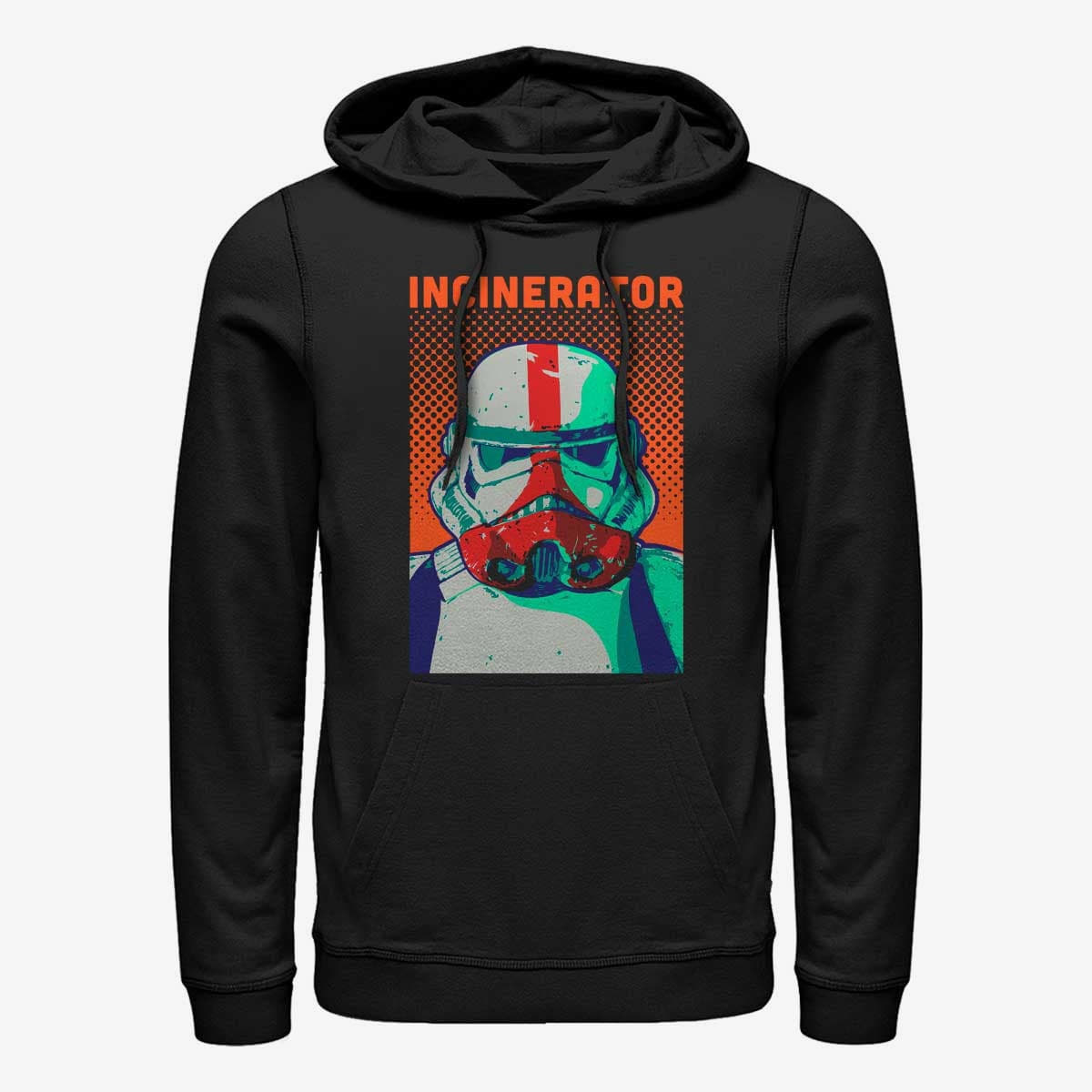 Sudaderas Merch Star Wars: The Mandalorian - Halftone Incinerator Unisex Hoodie Black