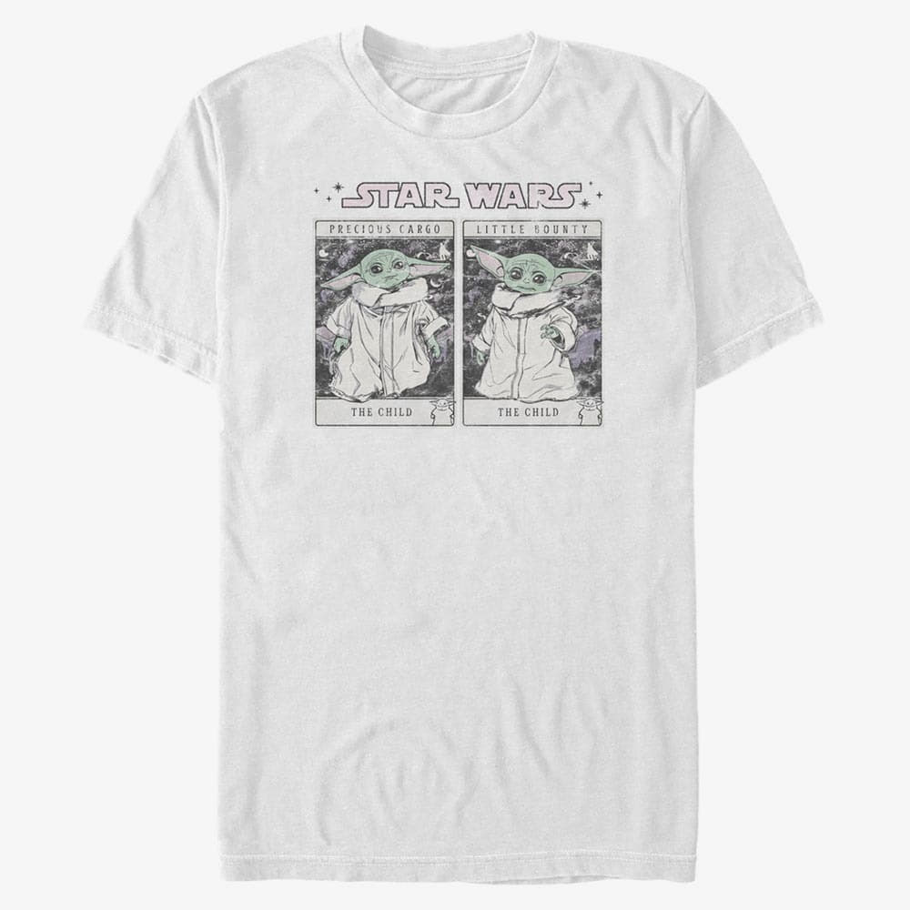 Тениски Merch Star Wars: The Mandalorian - BB Yoda Tarot Unisex T-Shirt White