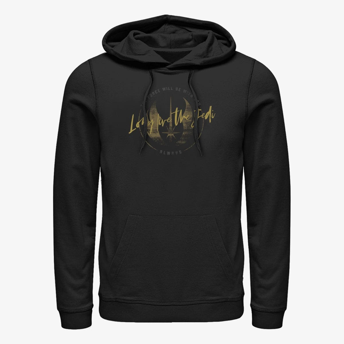 Суитчъри Merch Star Wars Obi-Wan - Long Live Jedi Crest Unisex Hoodie Black