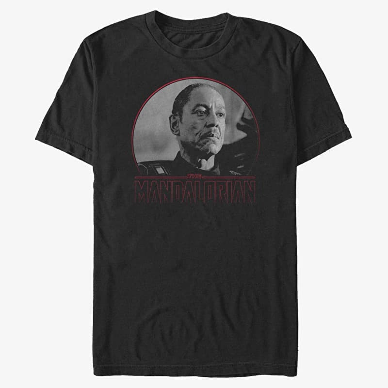 Maglietta Merch Star Wars: The Mandalorian - Moff Gideon Circle Unisex T-Shirt Black