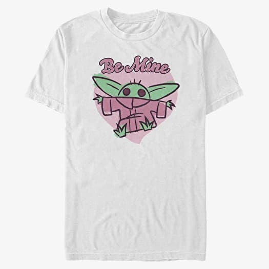 Tričko Merch Star Wars: The Mandalorian - Be mine Groku Unisex T-Shirt White