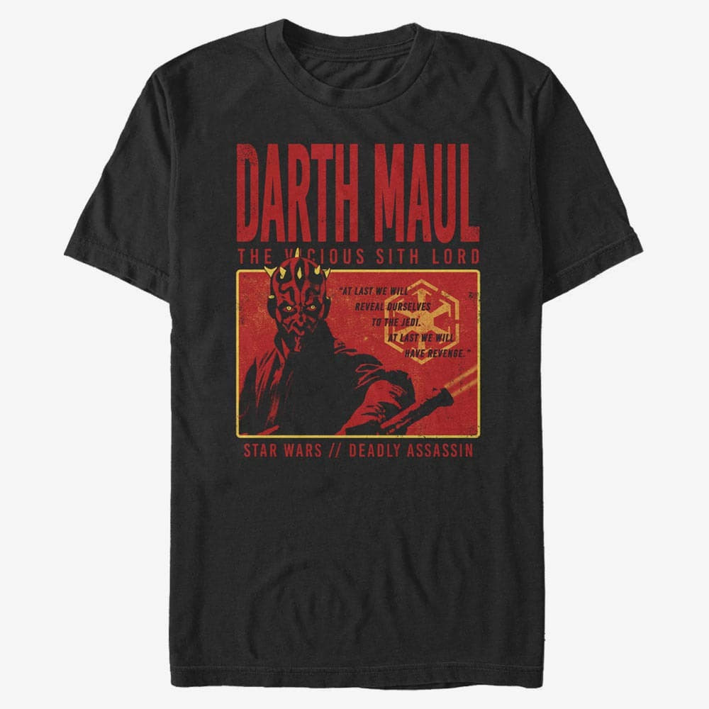 Marškinėliai Merch Star Wars: Classic - Maul Horror Box Unisex T-Shirt Black