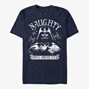 Merch Star Wars: Classic - Naughty Until Nice Unisex T-Shirt Navy Blue