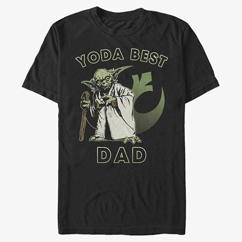 T-shirt Merch Star Wars: Classic - Yoda Best Dad Unisex T-Shirt Black