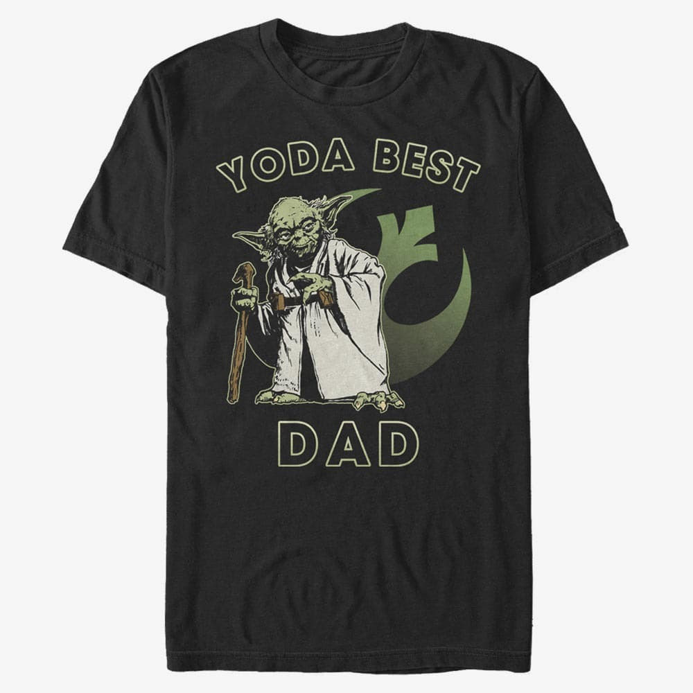 Тениски Merch Star Wars: Classic - Yoda Best Dad Unisex T-Shirt Black
