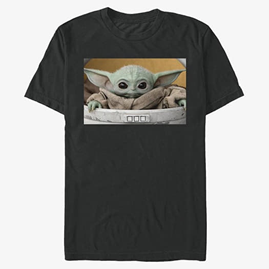 Tricou Merch Star Wars: The Mandalorian - Child In Box Unisex T-Shirt Black