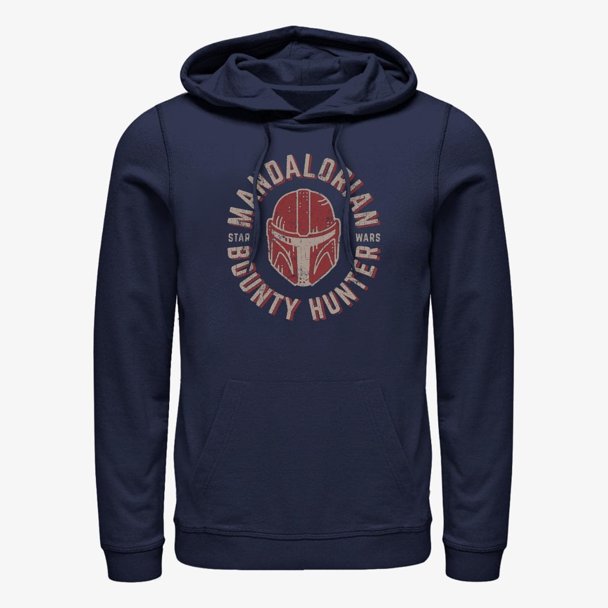 Džemperiai su gobtuvais ir džemperiai Merch Star Wars: Mandalorian - Lone Wolf Unisex Hoodie Navy Blue