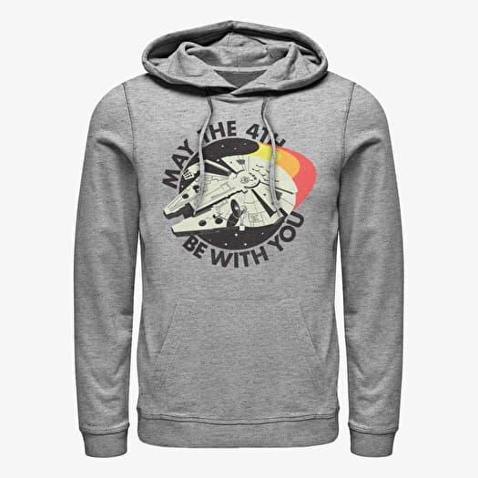 Sweat-shirt Merch Star Wars: Classic - Retro May Falcon Unisex Hoodie Heather Grey