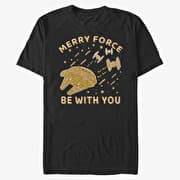 Merch Star Wars: Classic - Gingerbread Falcon Unisex T-Shirt Black