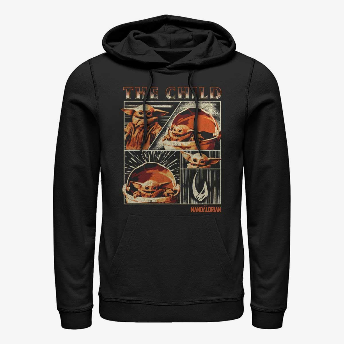 Суитчъри Merch Star Wars: The Mandalorian - The Child Panel Unisex Hoodie Black