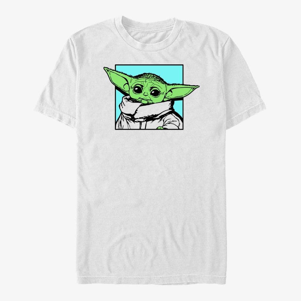 Tričká Merch Star Wars: The Mandalorian - Child Box Unisex T-Shirt White