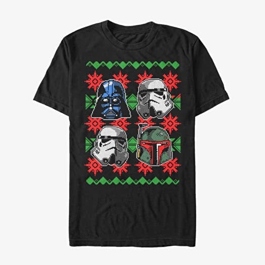 Merch Star Wars: Classic - Holiday Faces Unisex T-Shirt Black
