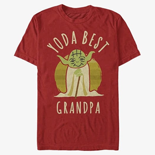 Majica Merch Star Wars: Classic - Best Grandpa Yoda Says Unisex T-Shirt Red