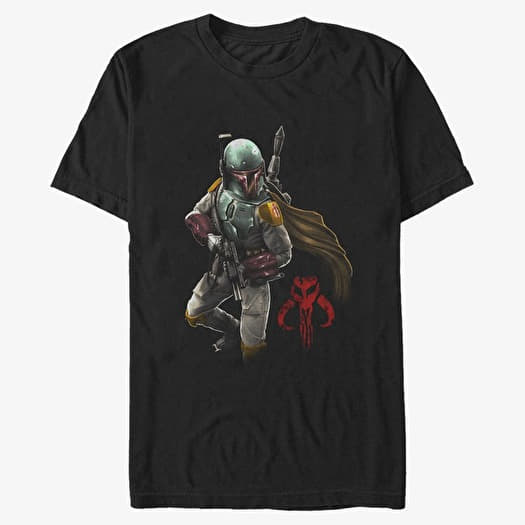 T-krekls Merch Star Wars: Classic - Mandalorian Warrior Unisex T-Shirt Black