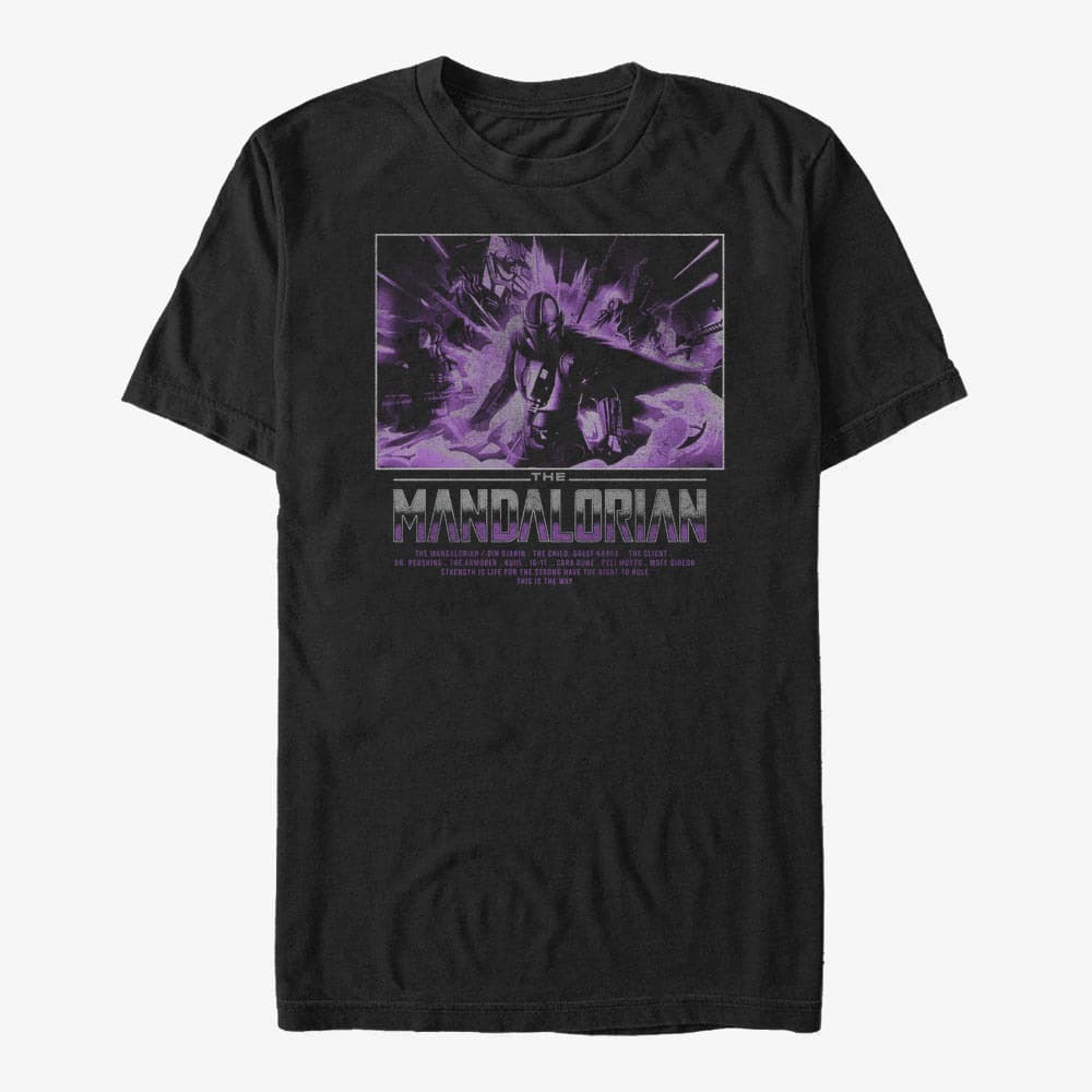 Тениски Merch Star Wars: The Mandalorian - Into the Light Unisex T-Shirt Black