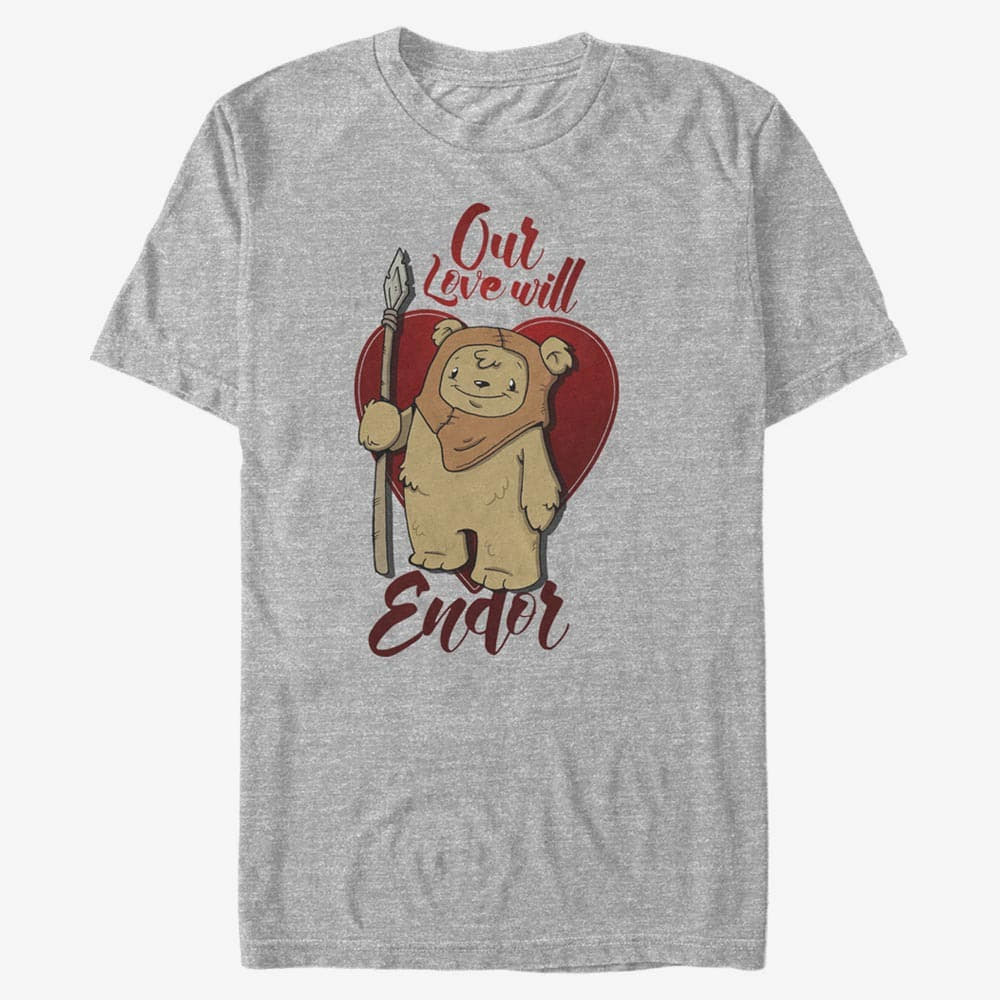 Тениски Merch Star Wars - Love WIll Endor Unisex T-Shirt Heather Grey