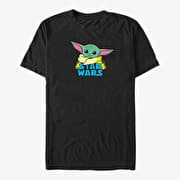 Merch Star Wars: The Mandalorian - The Child Profile Logo Unisex T-Shirt Black