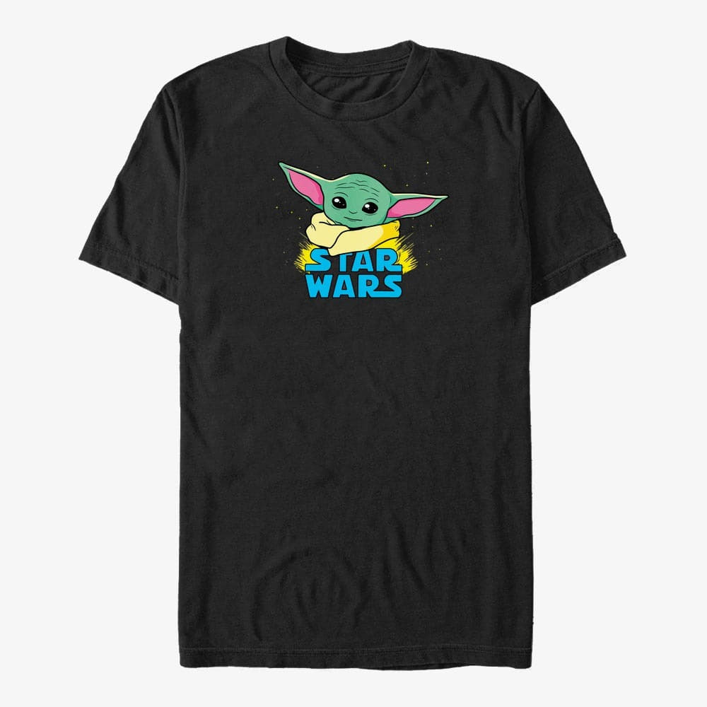 Тениски Merch Star Wars: The Mandalorian - The Child Profile Logo Unisex T-Shirt Black