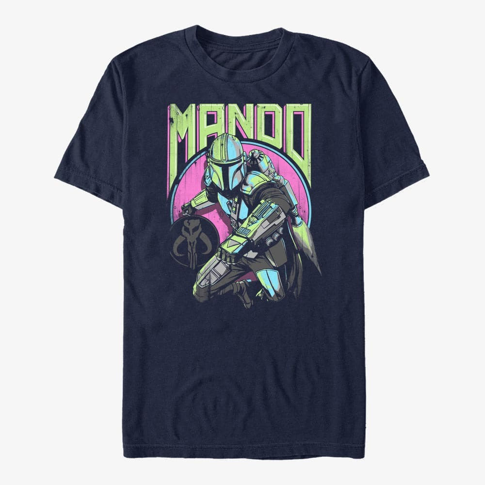 Тениски Merch Star Wars: The Mandalorian - New Wave Unisex T-Shirt Navy Blue