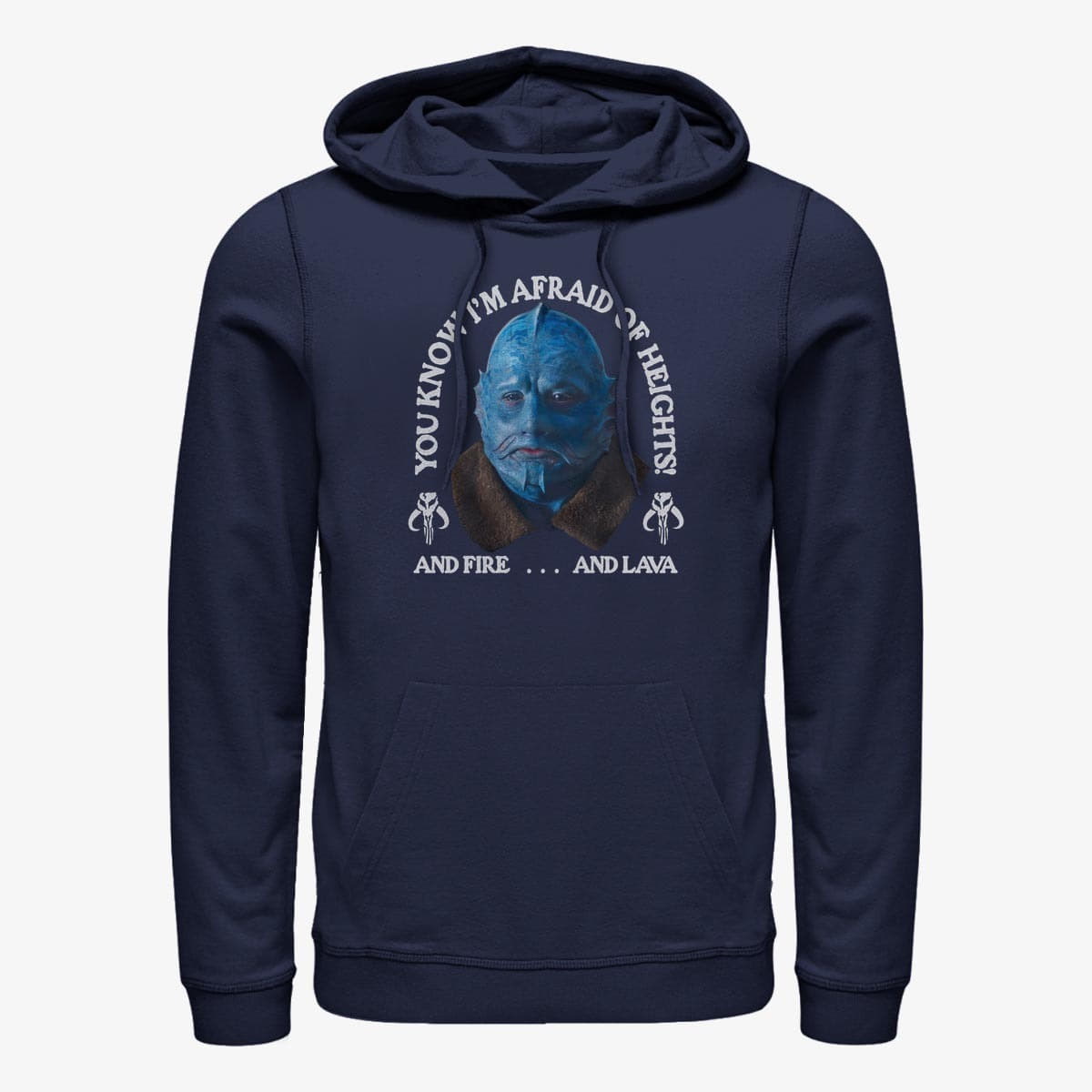 Суитчъри Merch Star Wars: The Mandalorian - Fire Lava Heights Unisex Hoodie Navy Blue