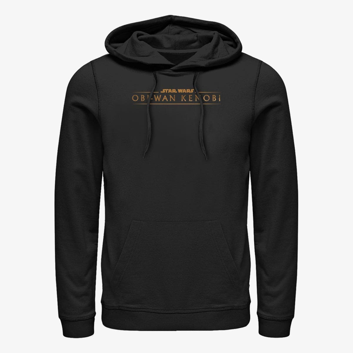 Pulóverek Merch Star Wars Obi-Wan - Gold Logo Unisex Hoodie Black