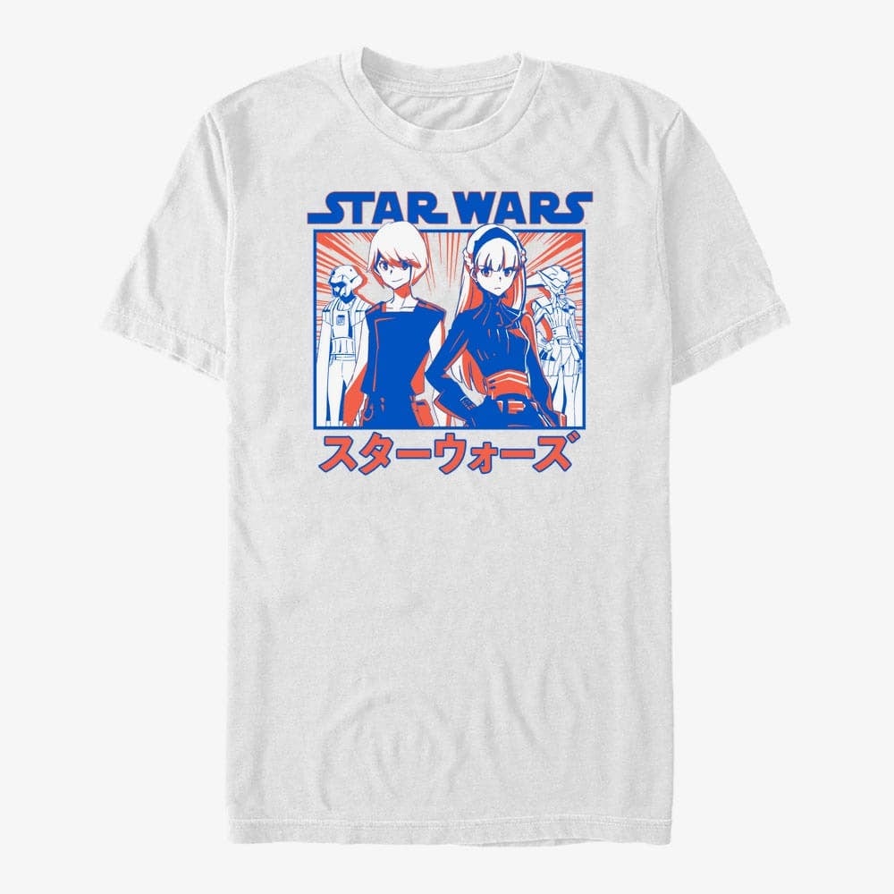 Тениски Merch Star Wars: Visions - Twins Anime Unisex T-Shirt White