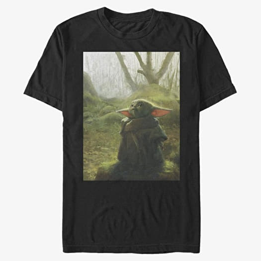 Тениска Merch Star Wars: The Mandalorian - The Child Illustration Unisex T-Shirt Black