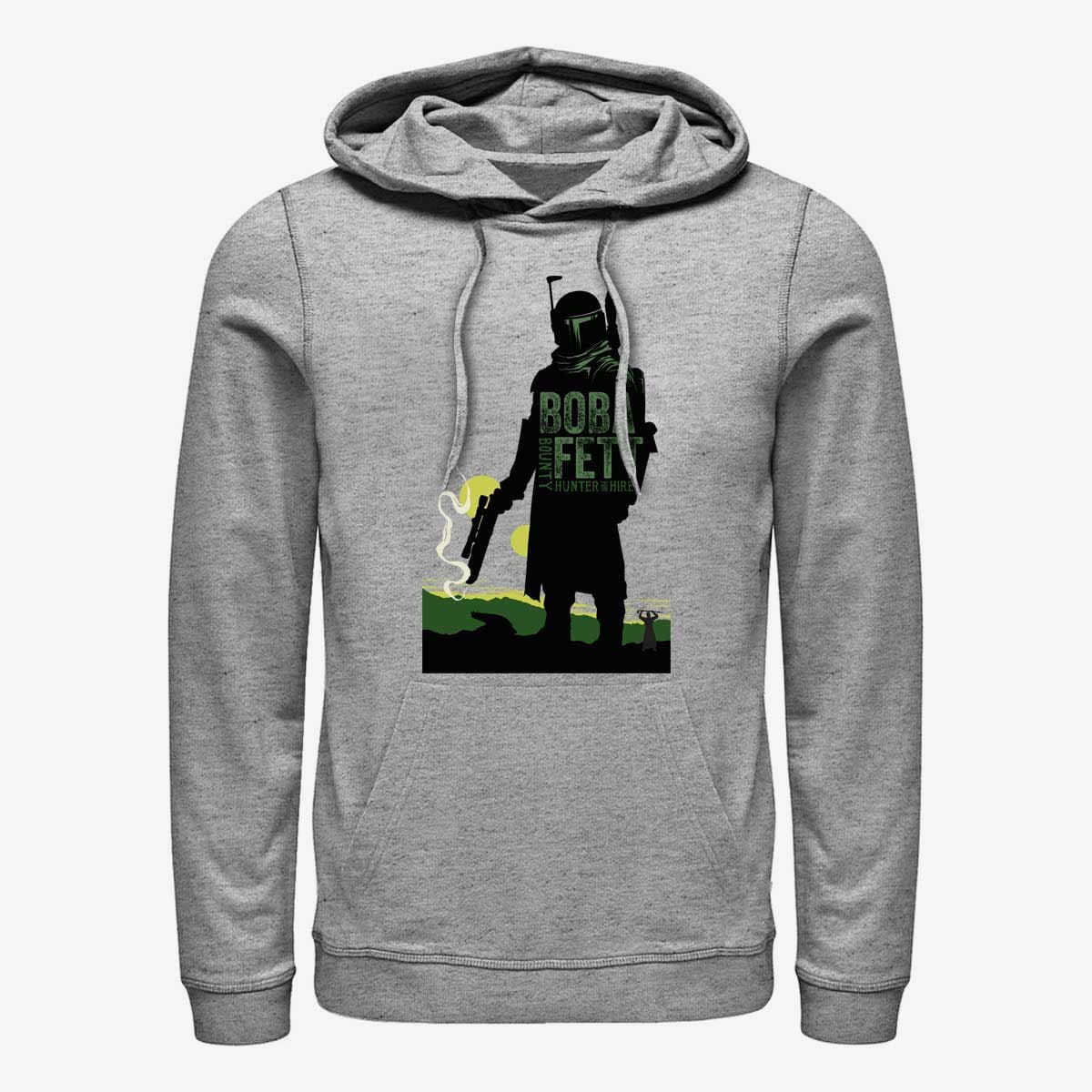 Sweatshirts Merch Star Wars Book of Boba Fett - Bouny Hunter for Hire Unisex Hoodie Heather Grey