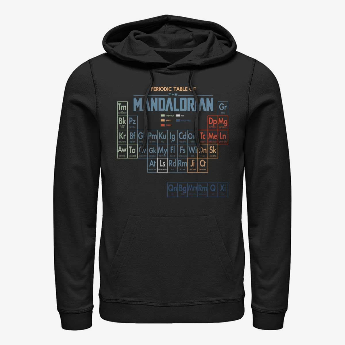 Džemperiai su gobtuvais ir džemperiai Merch Star Wars: The Mandalorian - Table Of Mando Unisex Hoodie Black