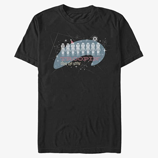 T-shirt Merch Star Wars: Classic - Troopin Thru the Snow Unisex T-Shirt Black