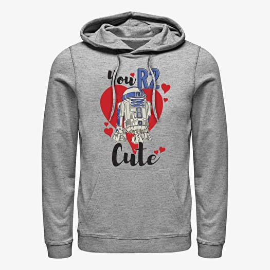Mikina Merch Star Wars: Classic - YOU R2 CUTE Unisex Hoodie Heather Grey