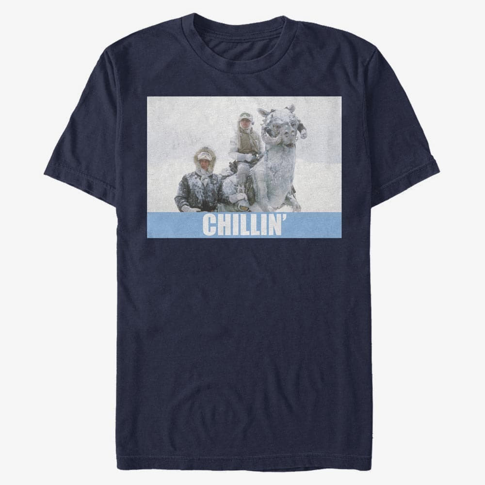 Marškinėliai Merch Star Wars: Classic - Chillin Unisex T-Shirt Navy Blue