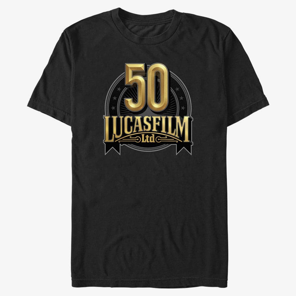 Tričká Merch Star Wars - Lucas Anniversary Unisex T-Shirt Black