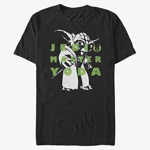 T-shirt Merch Star Wars: Clone Wars - Yoda Text Unisex T-Shirt Black