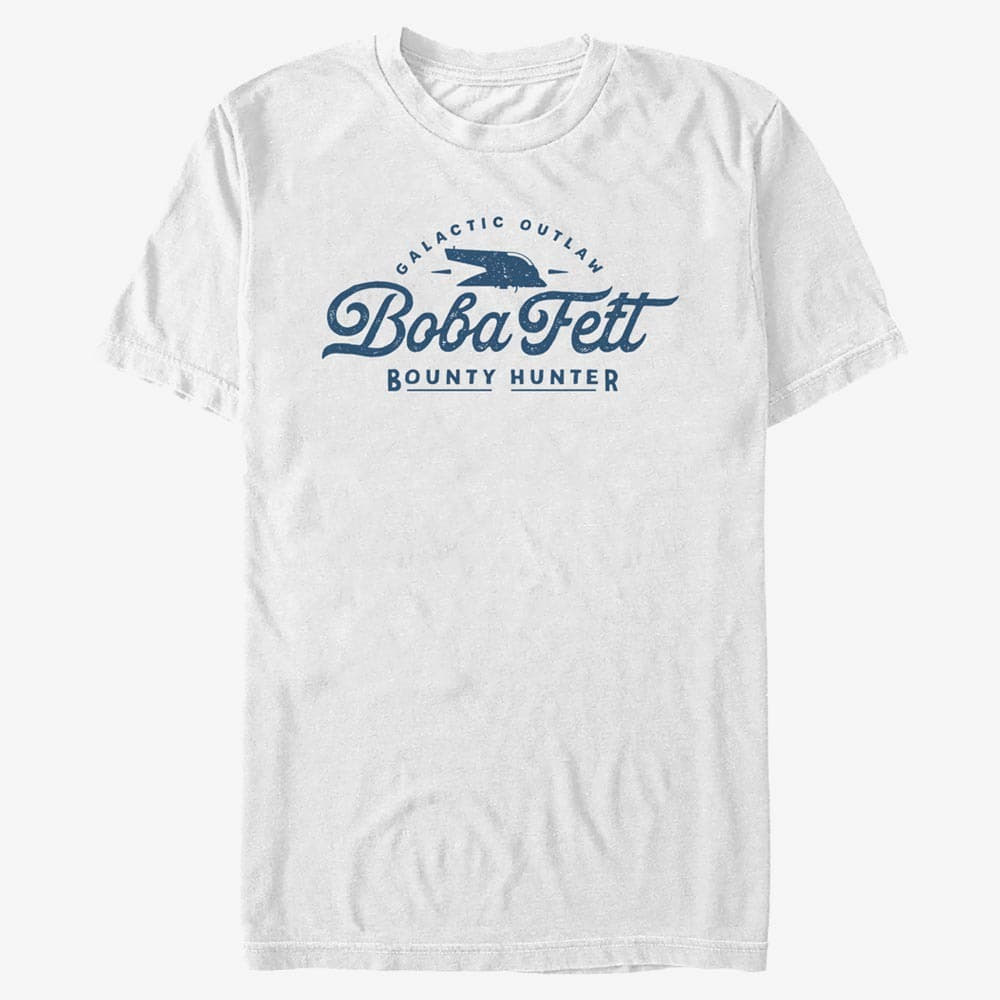 T-Shirts Merch Star Wars Book of Boba Fett - Galatic Outlaw Boba Fett Unisex T-Shirt White