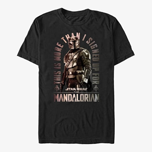T-skjorte Merch Star Wars: The Mandalorian - Signed Up Unisex T-Shirt Black