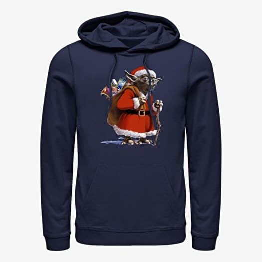 Sweatshirt Merch Star Wars: Classic - Santa Yoda Unisex Hoodie Navy Blue