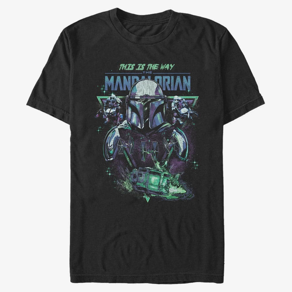 majice kratkih rukava Merch Star Wars: The Mandalorian - Shoot Em Down Unisex T-Shirt Black