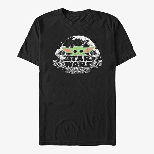 Merch Star Wars: The Mandalorian - The Child Floral Unisex T-Shirt Black